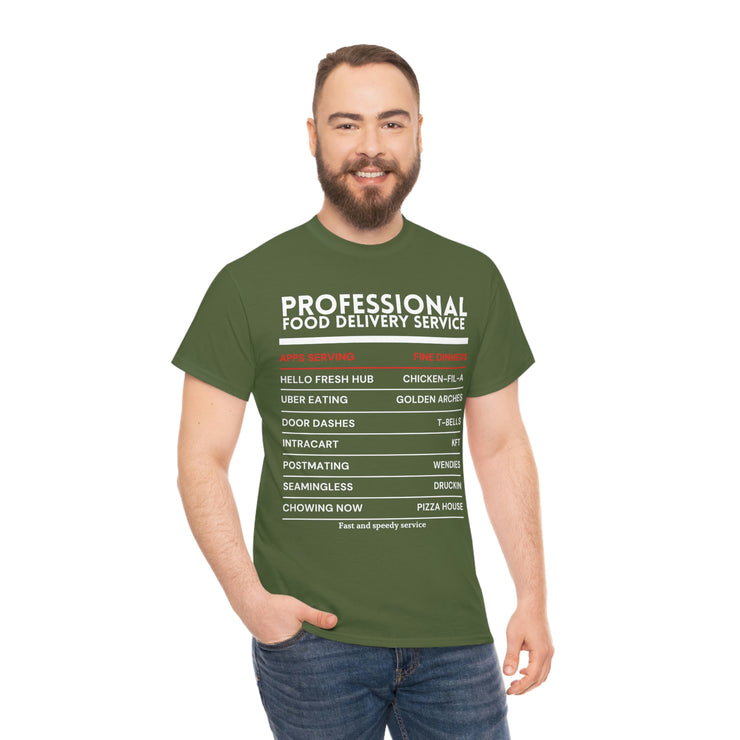 Professional Food Delivery Service Unisex Heavy Cotton T-shirt