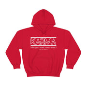 Karma what goes around comes around unisex Heavy Blend™ Hooded Sweatshirt