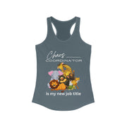 Chaos Coordinator with animals women's Ideal Racerback Tank