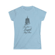 Your body is a temple stay clean women's Softstyle Tee