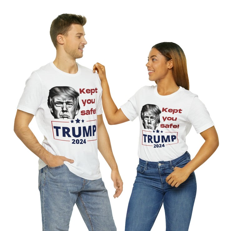 Kept you safe Trump 2024 unisex Jersey Short Sleeve Tee