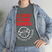 Strong Senior Citizen seeking work Unisex Heavy Cotton Tee