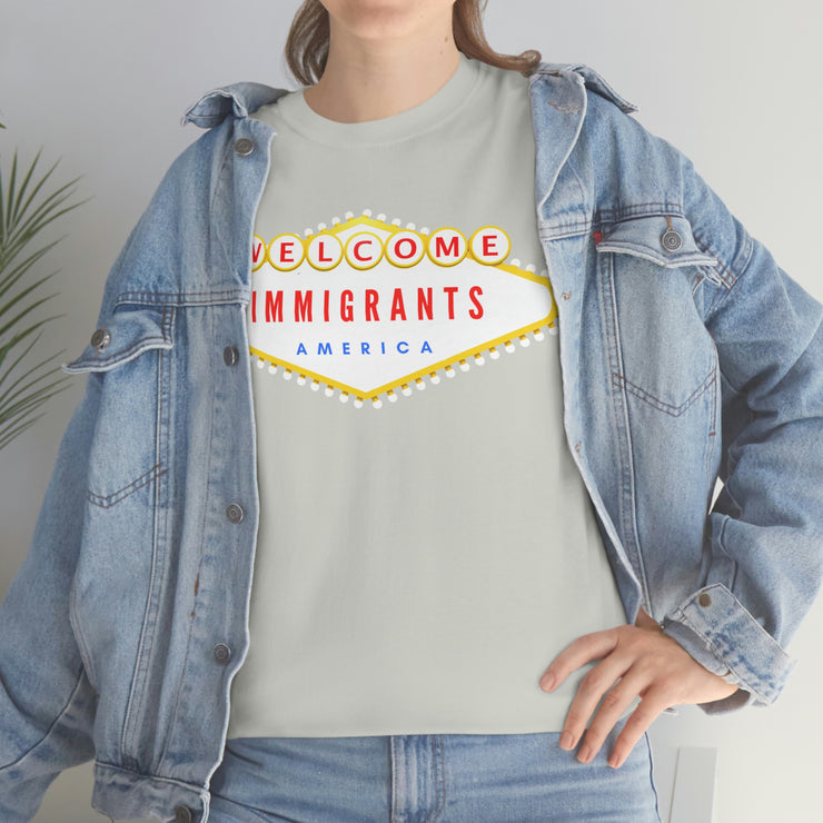 Welcome immigrants America Unisex Heavy Cotton Tee