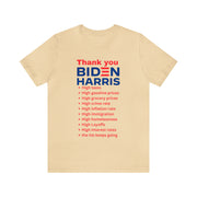 Thank you Biden Harris Unisex Jersey Short Sleeve Tee