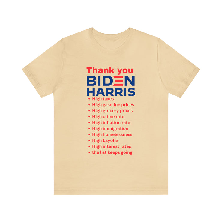 Thank you Biden Harris Unisex Jersey Short Sleeve Tee