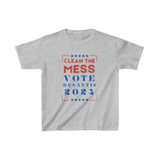 Clean the mess Vote DeSantis 2024 kids Heavy Cotton™ Tee