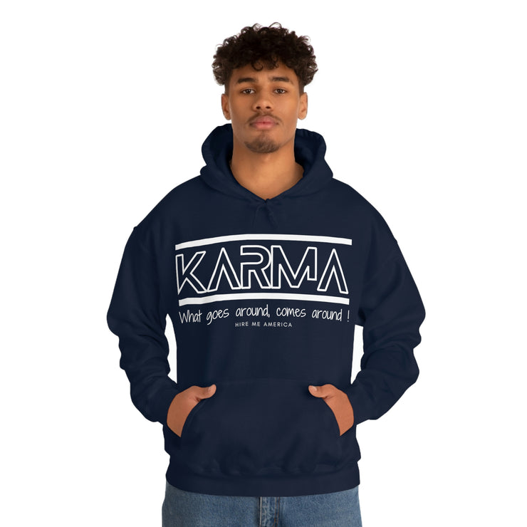 Karma what goes around comes around unisex Heavy Blend™ Hooded Sweatshirt