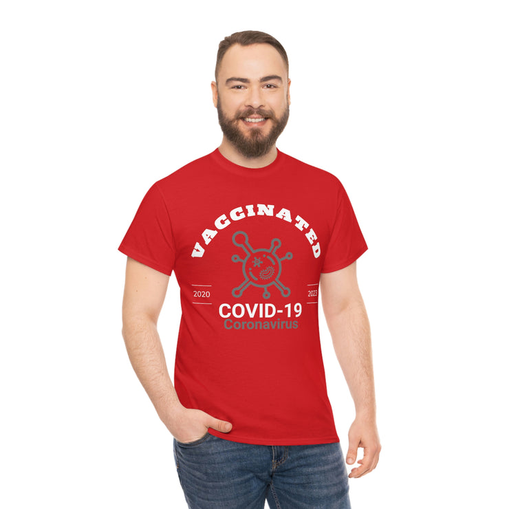 Vaccinated Covid-19 2020-2023 unisex Heavy Cotton Tee