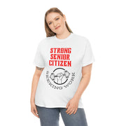 Strong Senior Citizen seeking work Unisex Heavy Cotton Tee