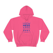 Clean the mess Vote DeSantis 2024 unisex Heavy Blend™ Hooded Sweatshirt