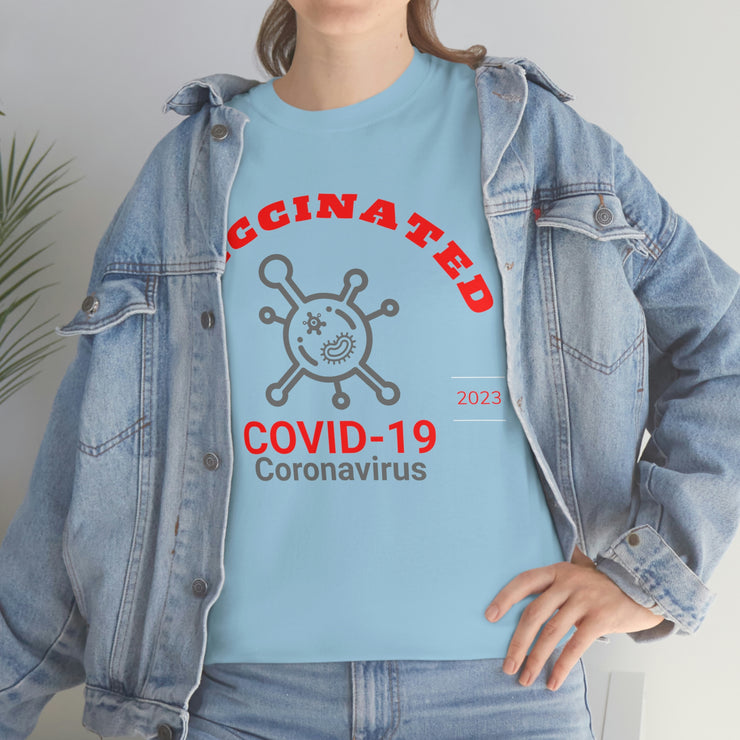 Vaccinated Covid-19 2020-2023 unisex Heavy Cotton Tee