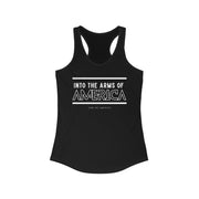 Into the arms of America women's Ideal Racerback Tank