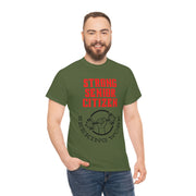 Strong Senior Citizen seeking work Unisex Heavy Cotton Tee