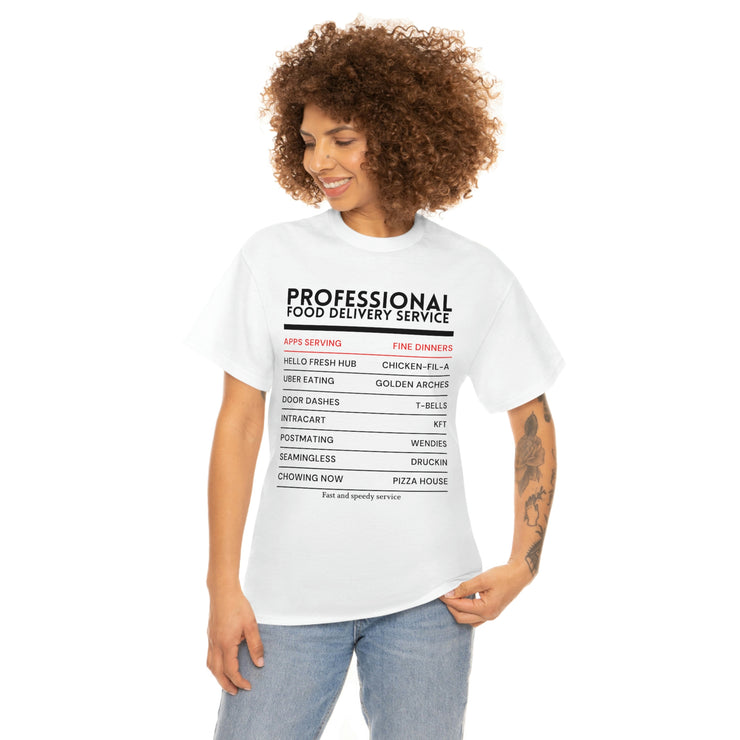 Professional Food Delivery Service Unisex Heavy Cotton T-shirt