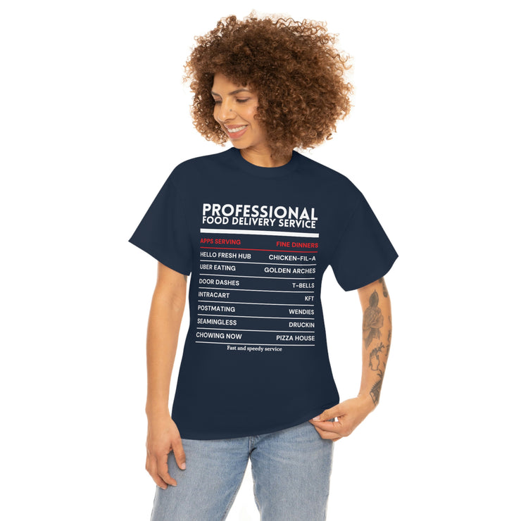 Professional Food Delivery Service Unisex Heavy Cotton T-shirt