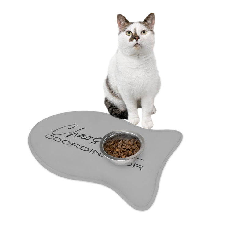 Chaos Coordinator gray Pet Feeding Mats