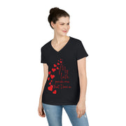 My love pinch me that I love u Ladies' V-Neck T-Shirt