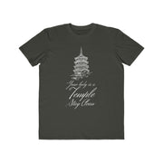 Your body is a temple stay clean men's Lightweight Fashion Tee