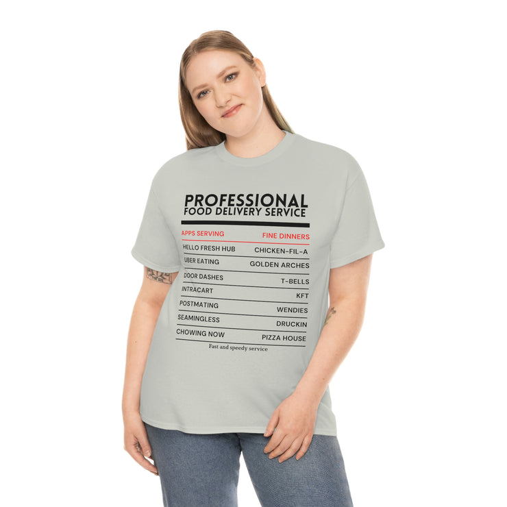 Professional Food Delivery Service Unisex Heavy Cotton T-shirt