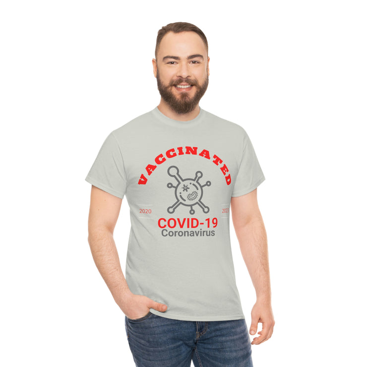 Vaccinated Covid-19 2020-2023 unisex Heavy Cotton Tee