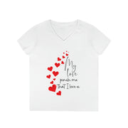 My love pinch me that I love u Ladies' V-Neck T-Shirt