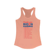 Thank you Biden Harris women's Ideal Racerback Tank