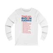 Thank you Biden Harris unisex Jersey Long Sleeve Tee