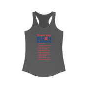 Thank you Biden Harris women's Ideal Racerback Tank