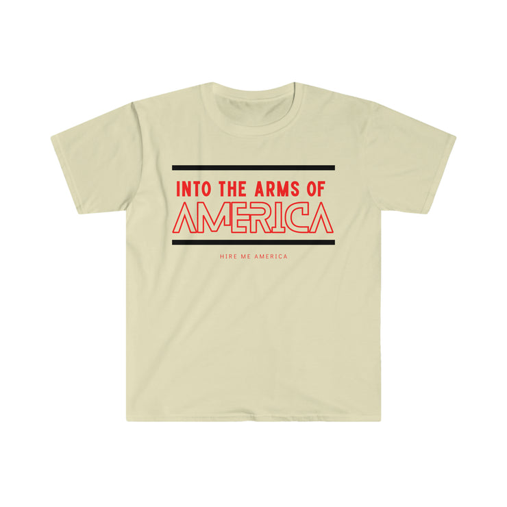 Into the arms of America unisex Softstyle T-Shirt