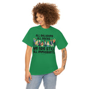 All religions all races we are still all immigrants unisex Heavy Cotton Tee