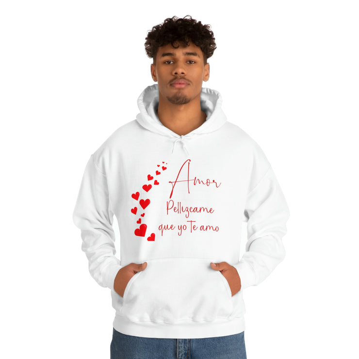 Amor Pellizcame que yo te amo Unisex Heavy Blend™ Hooded Sweatshirt