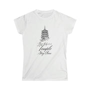 Your body is a temple stay clean women's Softstyle Tee