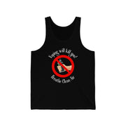 Vaping will kill you! Breathe Clean Air unisex Jersey Tank