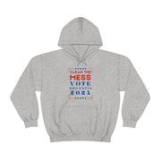 Clean the mess Vote DeSantis 2024 unisex Heavy Blend™ Hooded Sweatshirt