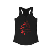 My love pinch me that I love u women's Ideal Racerback Tank