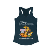 Chaos Coordinator with animals women's Ideal Racerback Tank