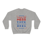 Clean the mess Vote DeSantis 2024 Unisex Heavy Blend™ Crewneck Sweatshirt