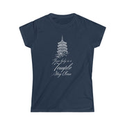 Your body is a temple stay clean women's Softstyle Tee