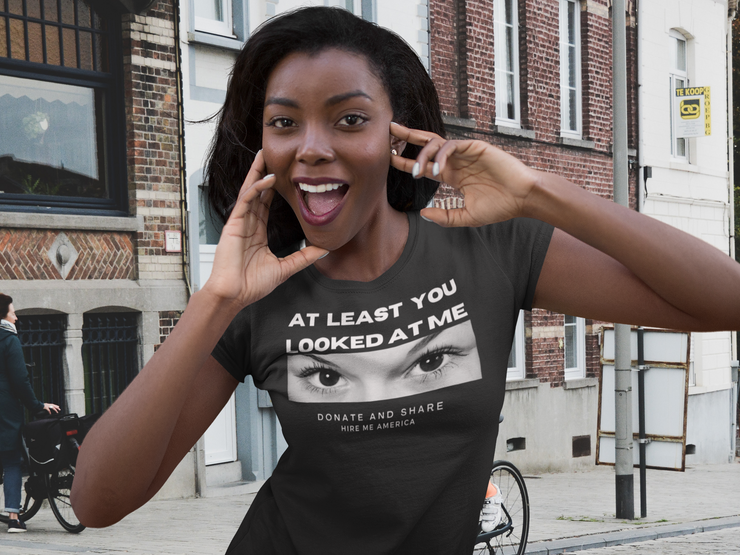 At least you looked at me donate and share Unisex Heavy Cotton Tee