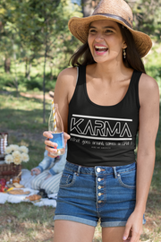 Karma what goes around comes around women's Ideal Racerback Tank