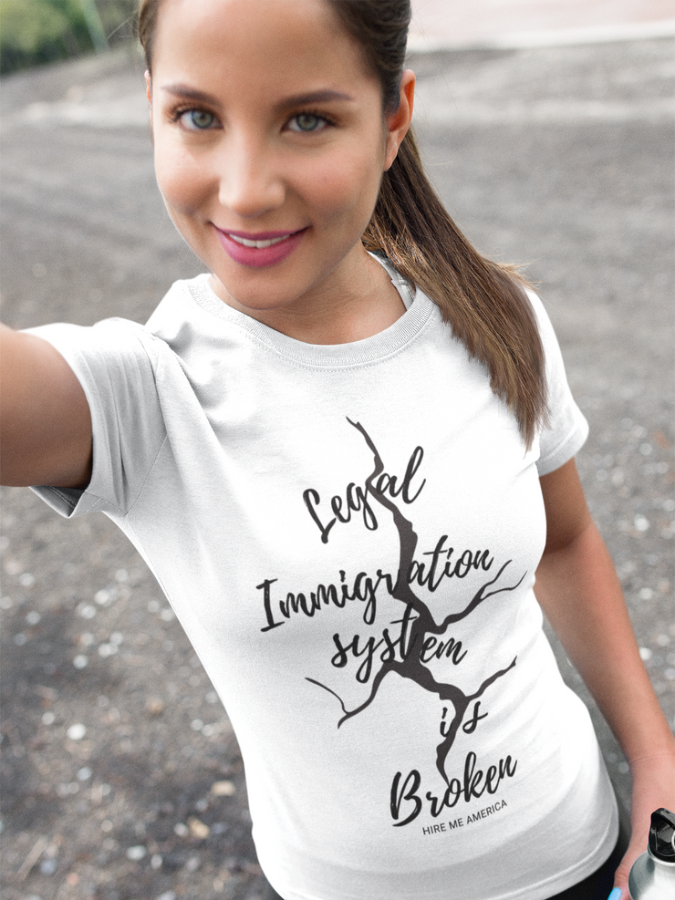 Legal immigration system is broken unisex Heavy Cotton Tee
