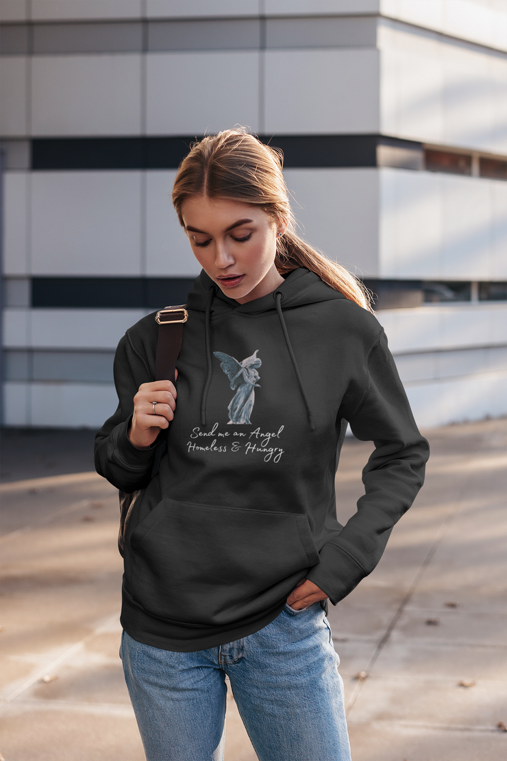 Send me an angel homeless and hungry Unisex Heavy Blend™ Hooded Sweatshirt