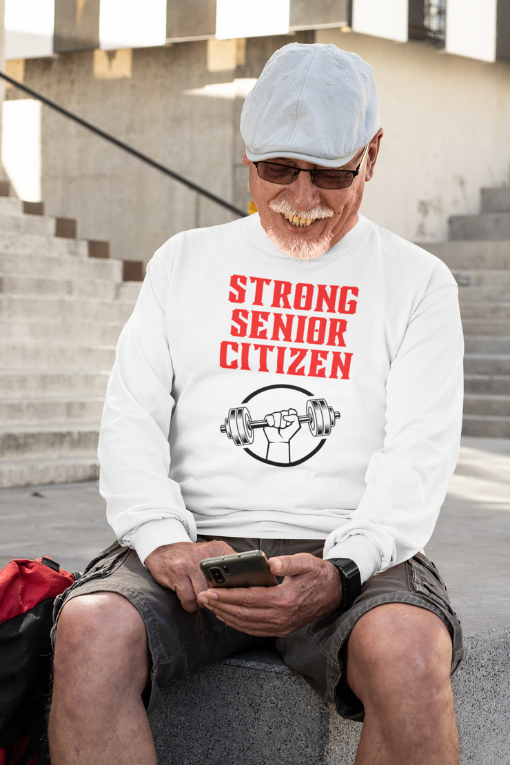 Strong Senior Citizen Unisex Heavy Blend™ Crewneck Sweatshirt