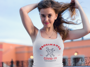 Vaccinated Covid-19 women's Ideal Racerback Tank