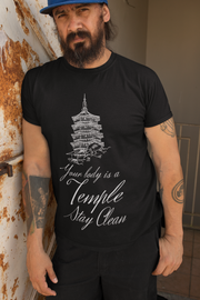 Your body is a temple stay clean men's Lightweight Fashion Tee