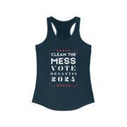 Clean the mess Vote DeSantis for 2024 Women's Ideal Racerback Tank