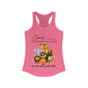 Chaos Coordinator with animals women's Ideal Racerback Tank