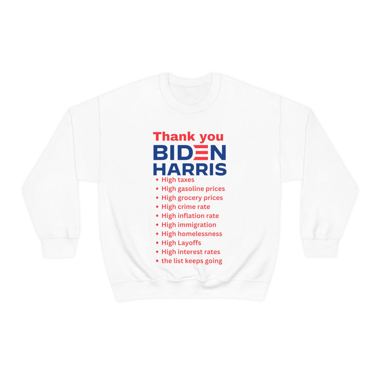 Thank you Biden Harris Unisex Heavy Blend™ Crewneck Sweatshirt