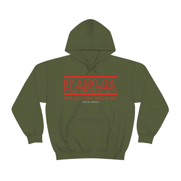 Karma what goes around comes around unisex Heavy Blend™ Hooded Sweatshirt