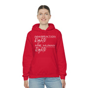 Immigration rights are human rights unisex Heavy Blend™ Hooded Sweatshirt